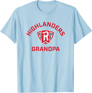 Radford University Highlanders Arched Grandpa T-Shirt - T-Shirt | Light Blue