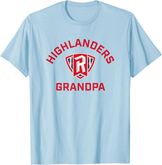 Radford University Highlanders Arched Grandpa T-Shirt - T-Shirt | Light Blue