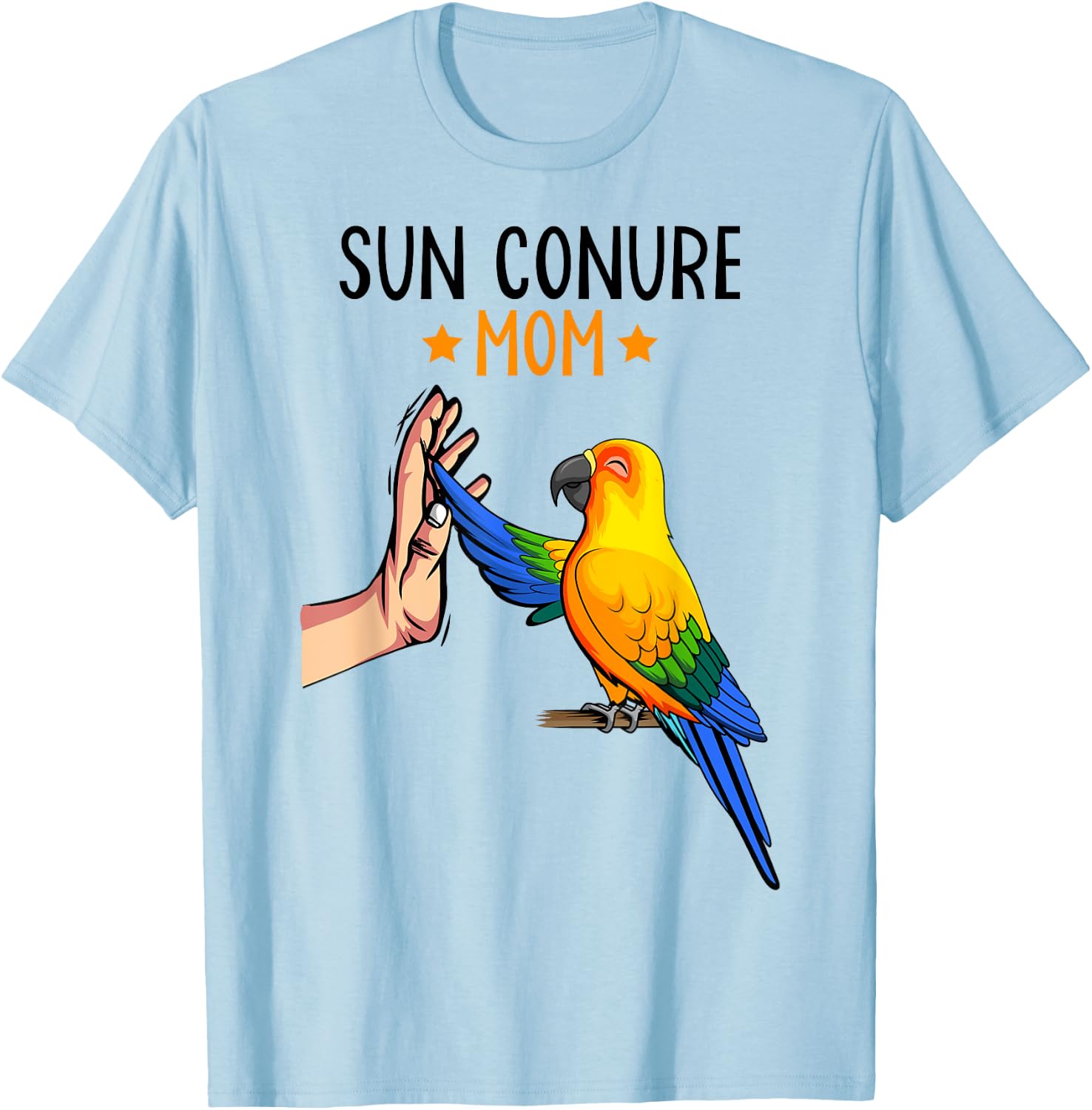 Sun Conure Mom Bird Parrot Women T-Shirt - T-Shirt | Light Blue