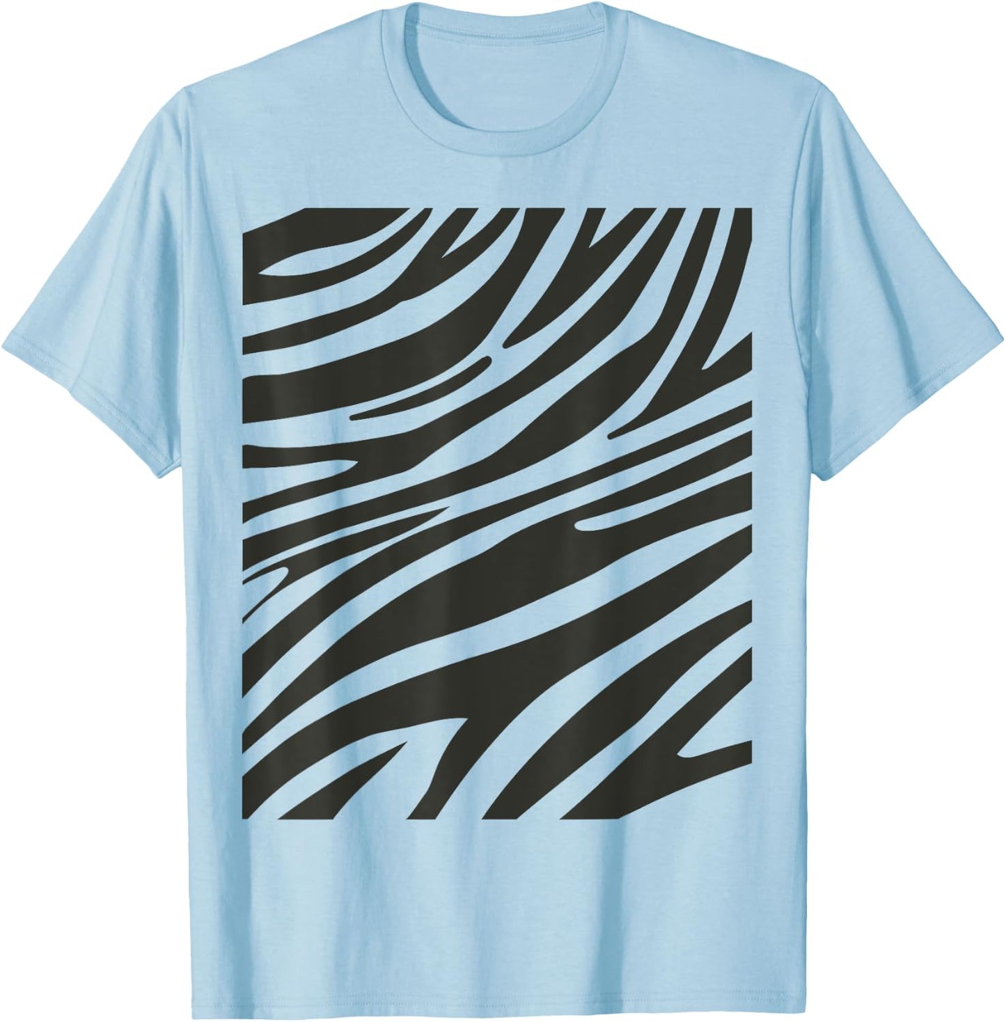 Funny Zebra Print Halloween Striped Animal Easy DIY Costume T-Shirt - T-Shirt | Light Blue