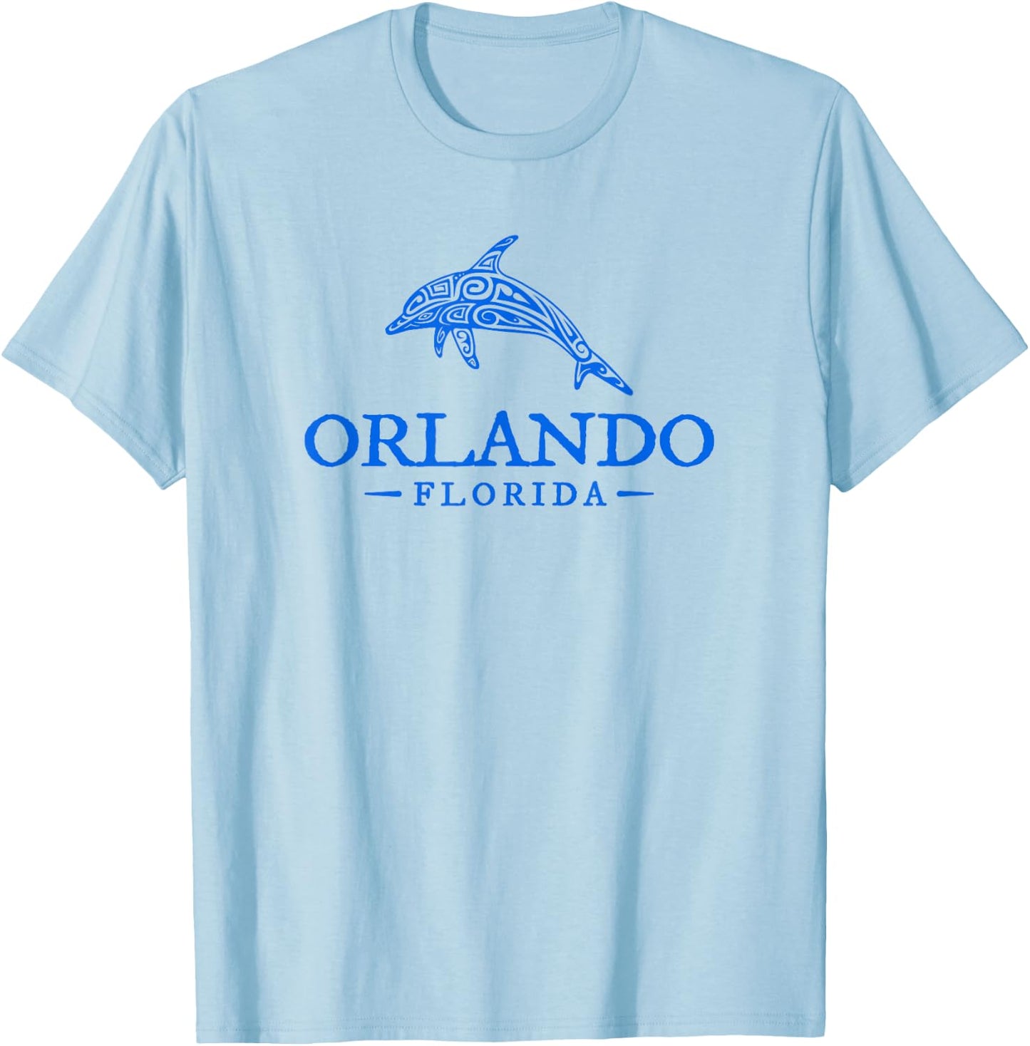 Orlando Florida Dolphin Women Beach Souvenir T-Shirt - T-Shirt | Light Blue