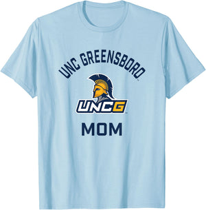 UNC Greensboro UNCG Spartans Arched Mom T-Shirt - T-Shirt | Light Blue