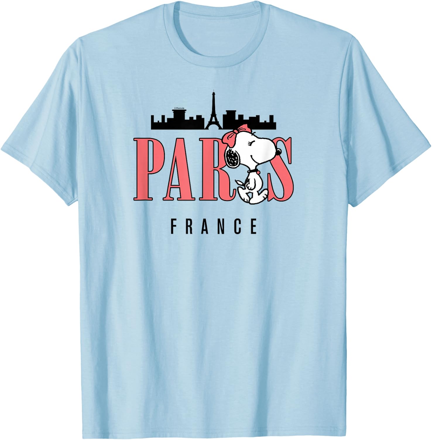 Peanuts - Belle Paris France T-Shirt - T-Shirt | Light Blue