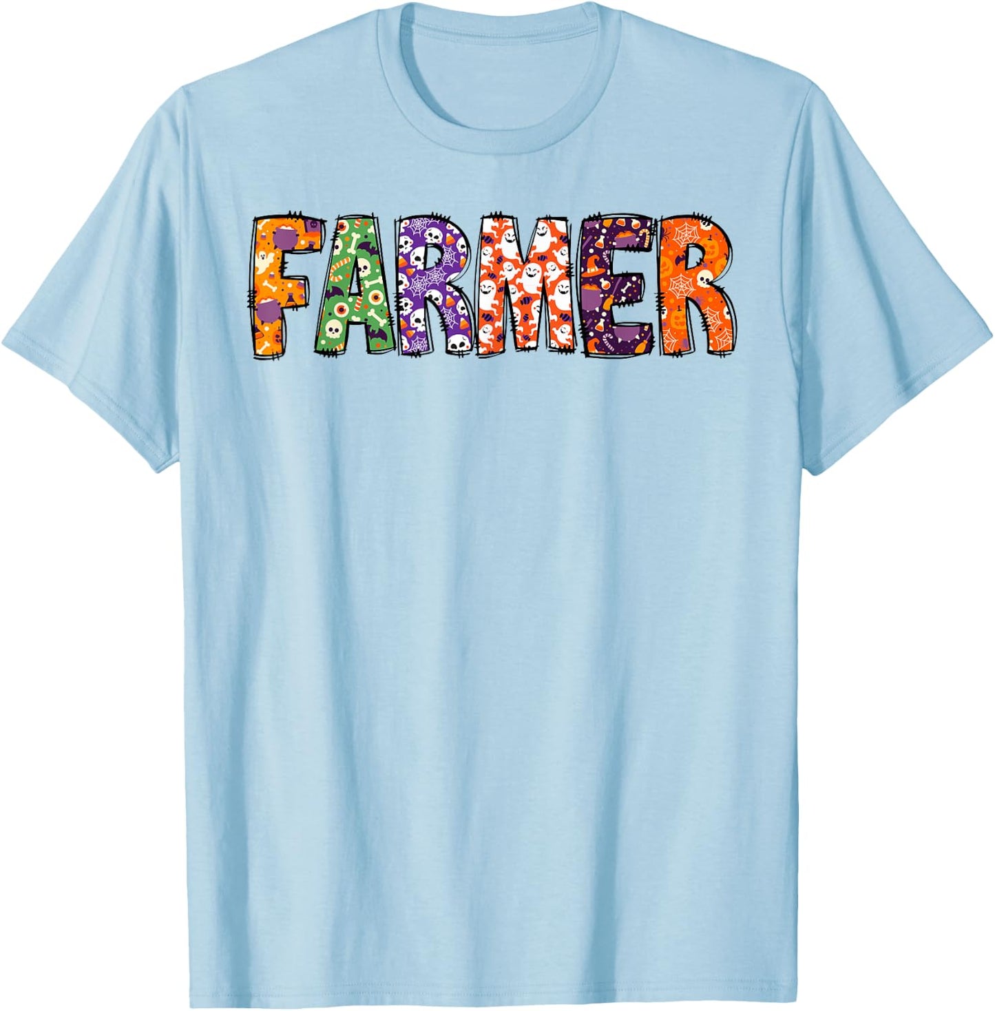 Funny Farmer Halloween Costumes Woman Matching T-Shirt - T-Shirt | Light Blue