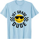First Grade Back to School Boys Smile Face 1st Grade Dude T-Shirt - T-Shirt | Light Blue