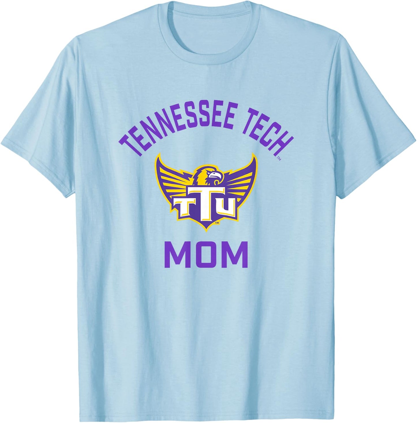 Tennessee Tech Golden Eagles Arched Mom T-Shirt - T-Shirt | Light Blue