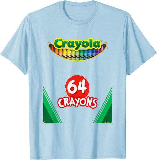 Crayola Halloween Colorful Vintage Crayon Box Costume T-Shirt - T-Shirt | Light Blue