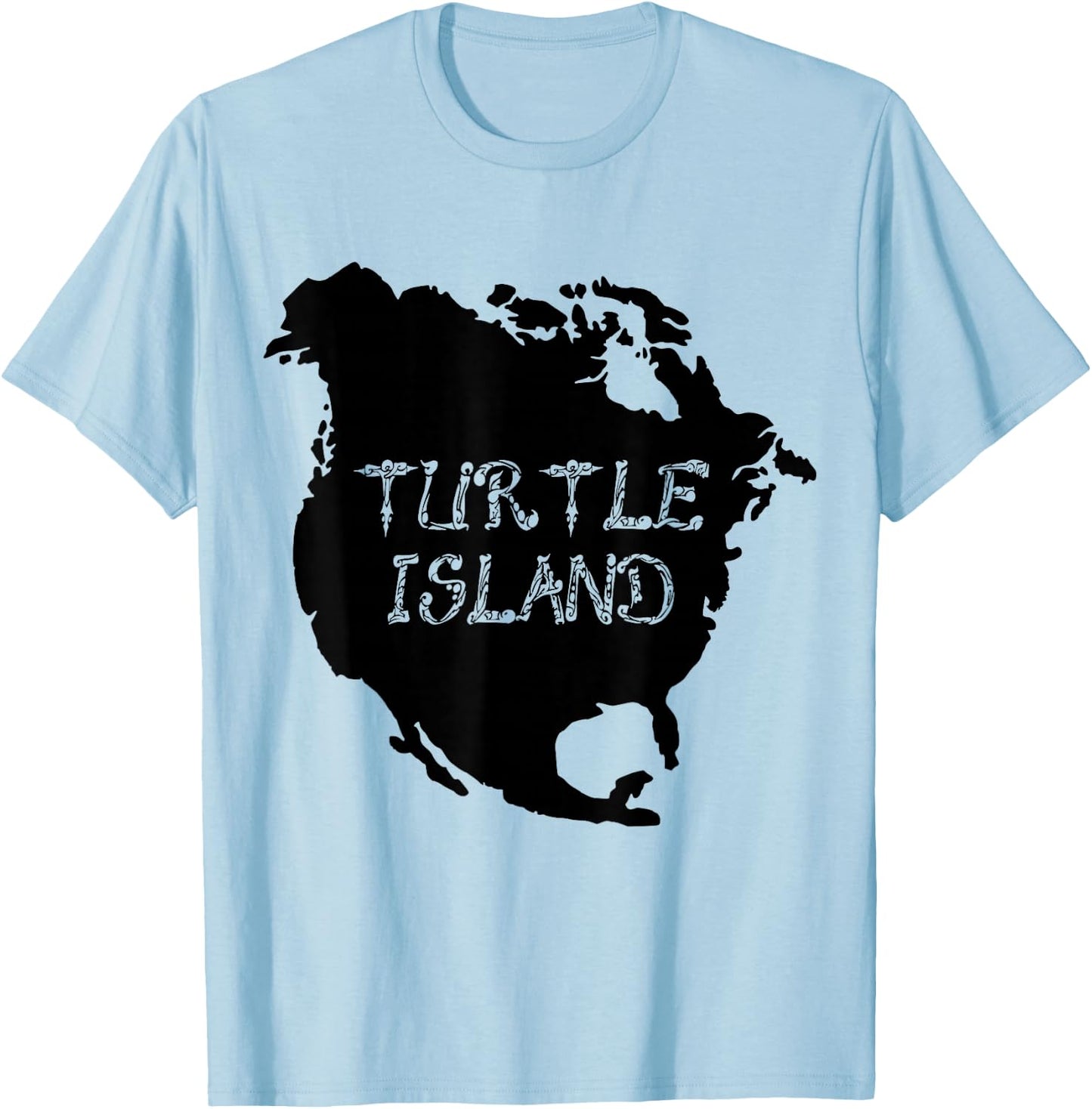 Turtle Island Anishinaabek North America T-Shirt - T-Shirt | Light Blue