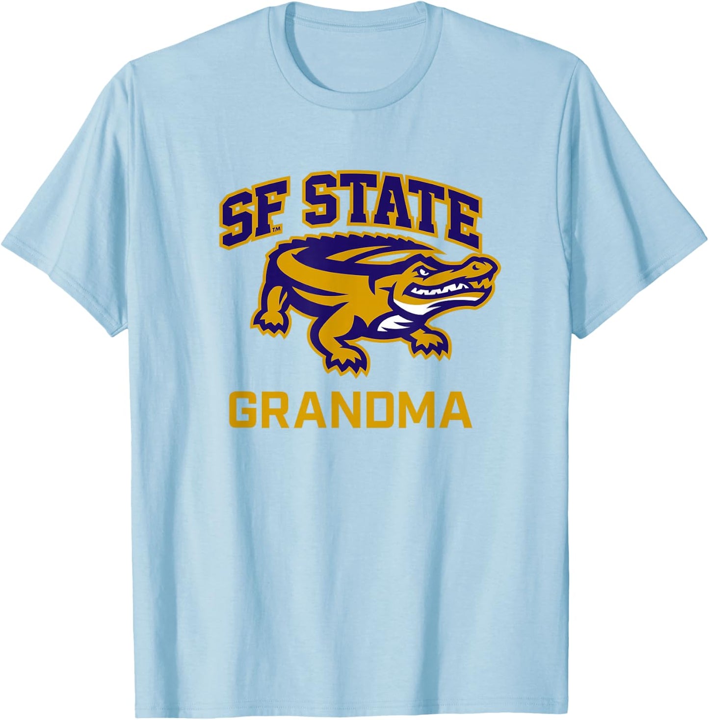 San Francisco State SFSU Gators Arched Grandma T-Shirt - T-Shirt | Light Blue