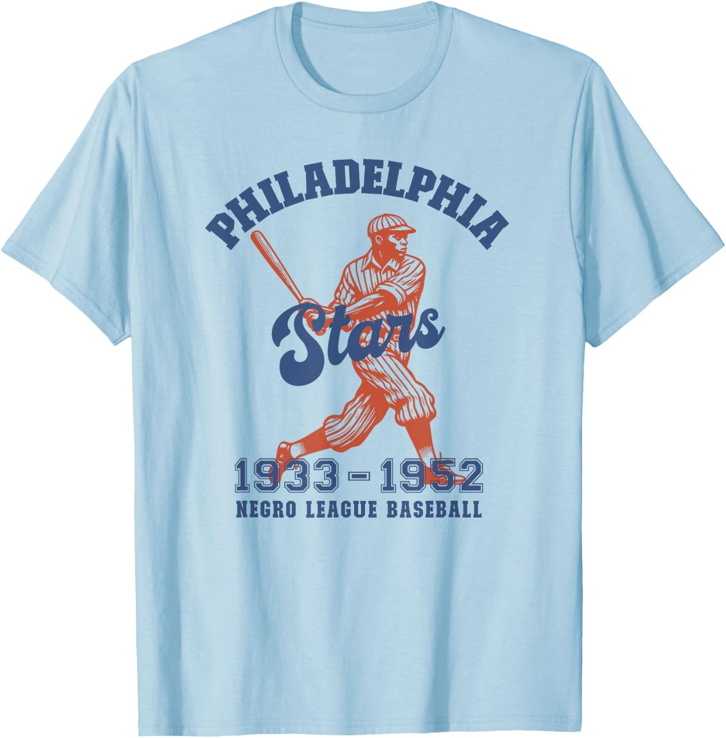 Philadelphia Negro League Baseball Black History Month T-Shirt - T-Shirt | Light Blue
