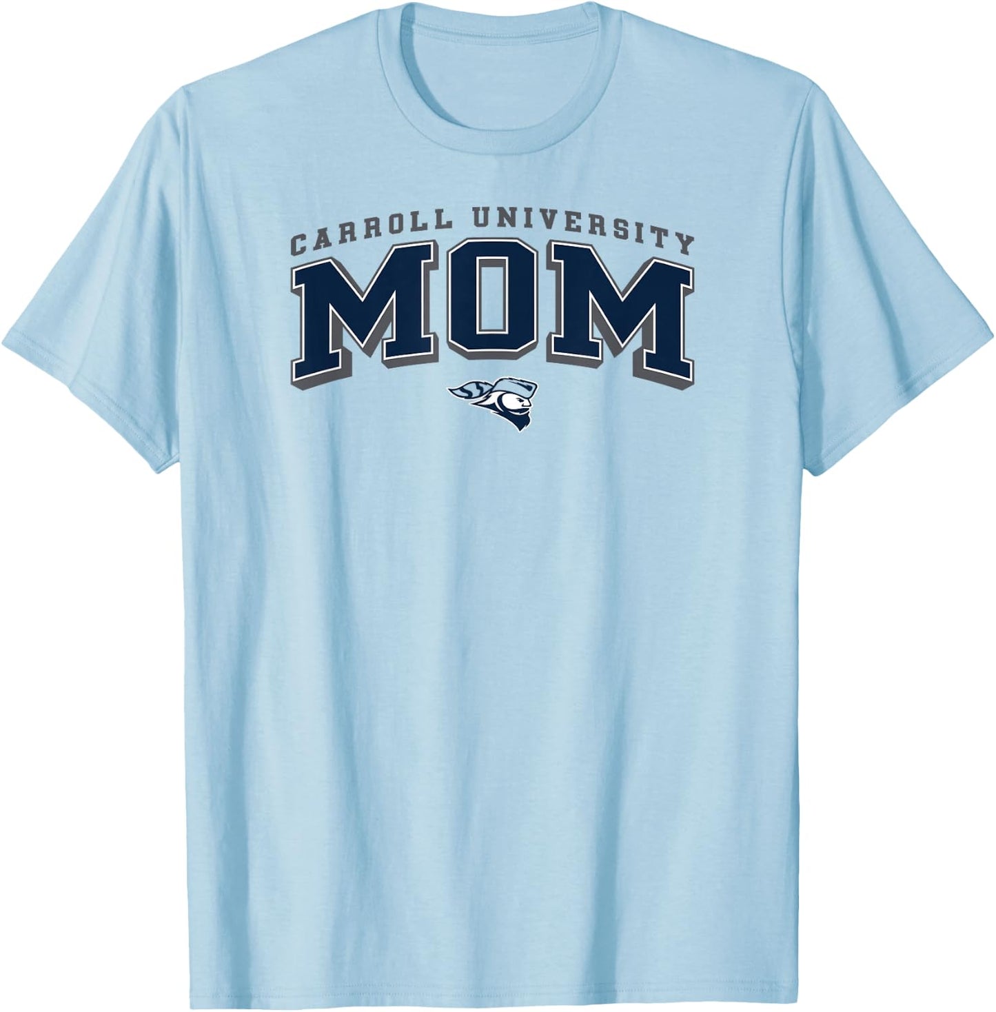 Carroll Pioneers Mom Arch Orange Officially Licensed T-Shirt - T-Shirt | Light Blue