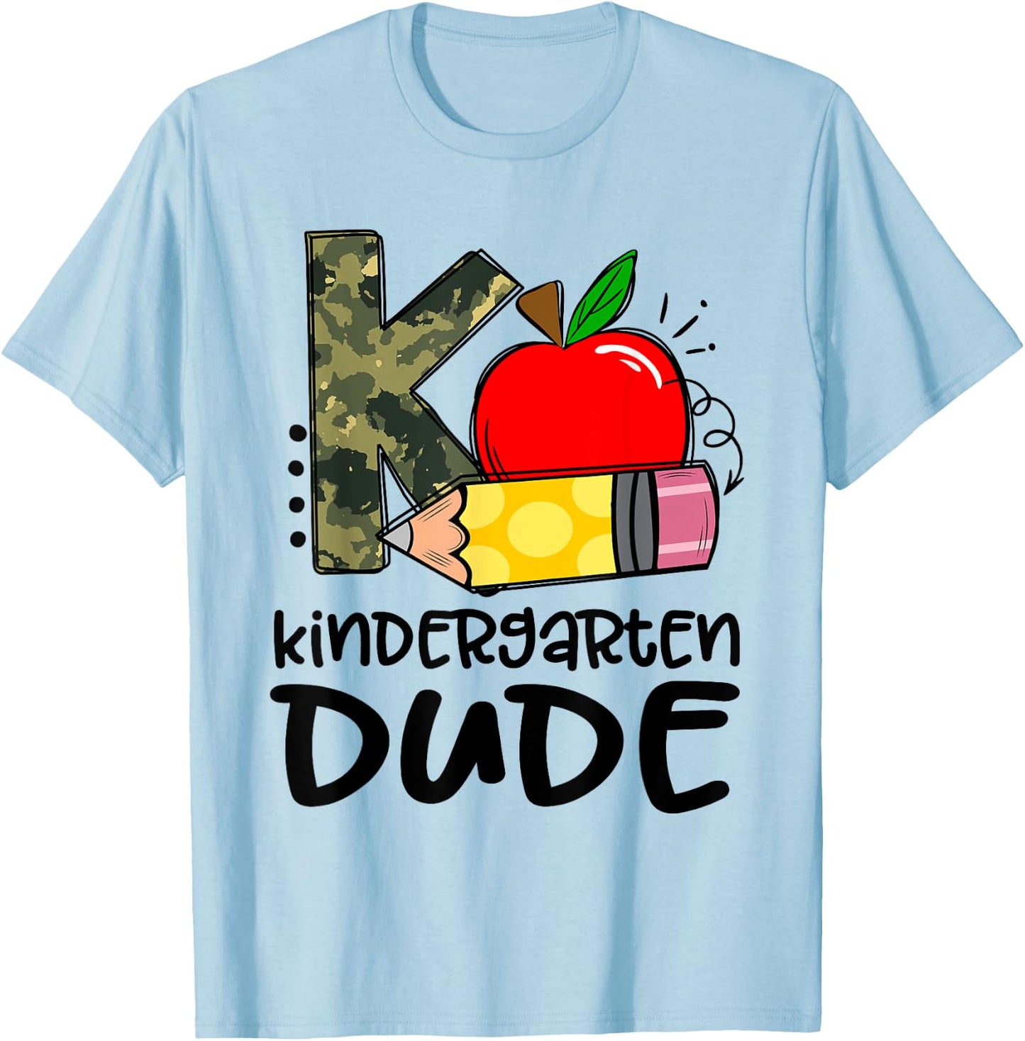 Kindergarten Dude Student Kindergarten Squad Back to School T-Shirt - T-Shirt | Light Blue