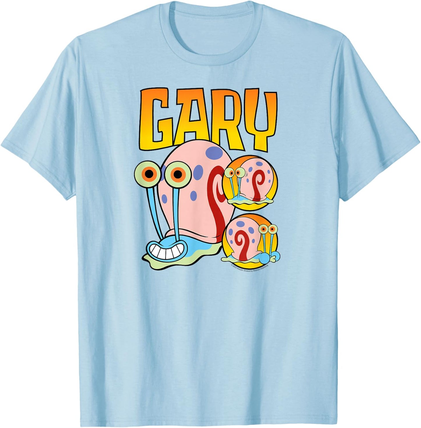 Spongebob Squarepants - Gary The Snail Character Collage T-Shirt - T-Shirt | Light Blue