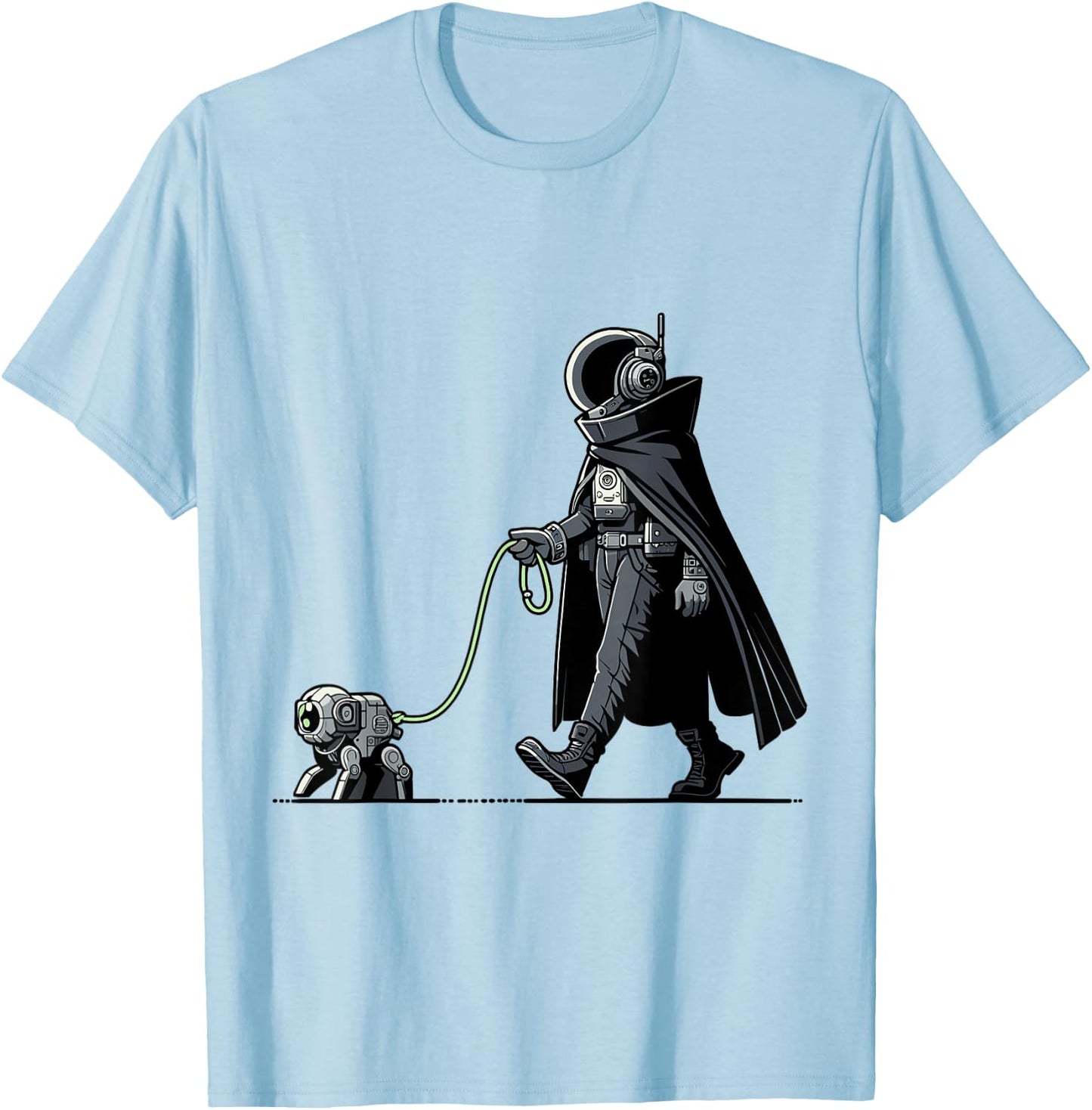 Astronaut Walking Robot Dog - Futuristic Space Adventure Women Kids T-Shirt - T-Shirt | Light Blue
