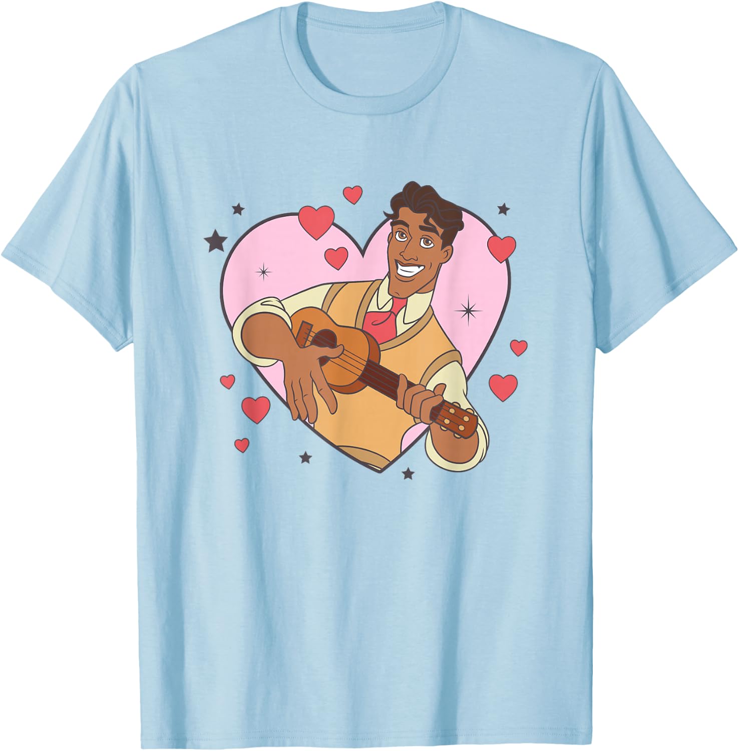 Disney The Princess And The Frog Valentine's Day Naveen Logo T-Shirt - T-Shirt | Light Blue