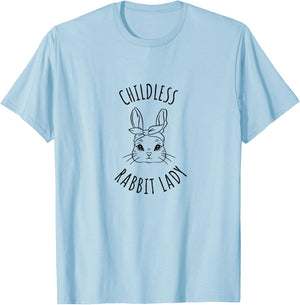 Childless Rabbit Lady T-Shirt - T-Shirt | Light Blue