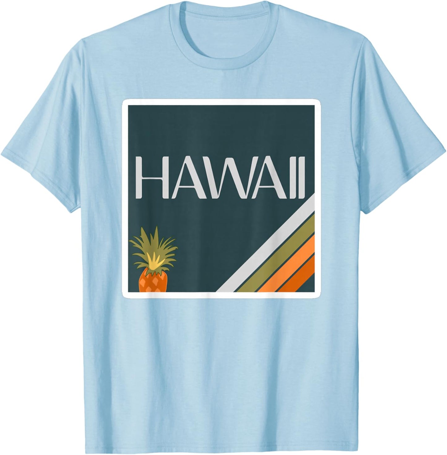 PREMIUM Aloha State Vintage Hawaiian Islands Vacation T-Shirt - T-Shirt | Light Blue