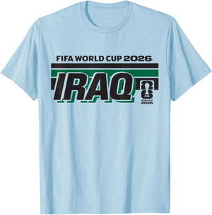 FIFA World CUP26 Iraq Stack Banner T-Shirt - T-Shirt | Light Blue