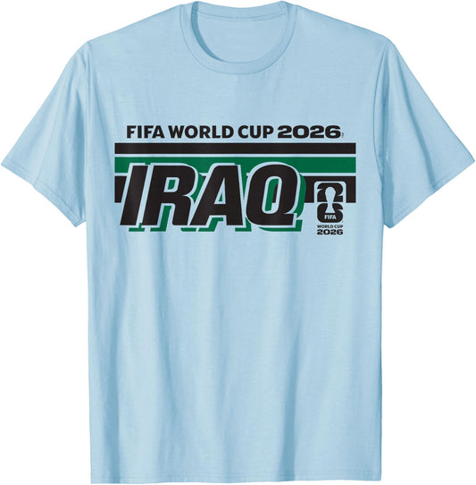 FIFA World CUP26 Iraq Stack Banner T-Shirt - T-Shirt | Light Blue