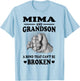 Mima And Grandson A Bond That Can't Be Broken Gift T-Shirt - T-Shirt | Light Blue