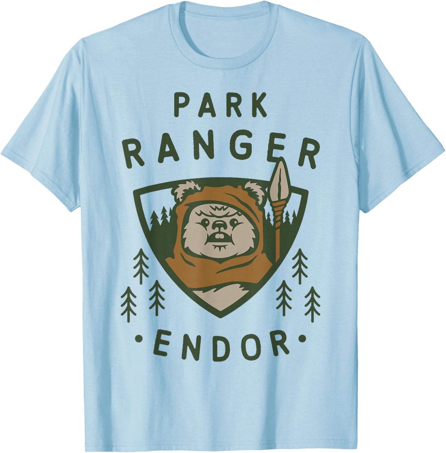 Star Wars Ewok Park Ranger Endor T-Shirt - T-Shirt | Light Blue