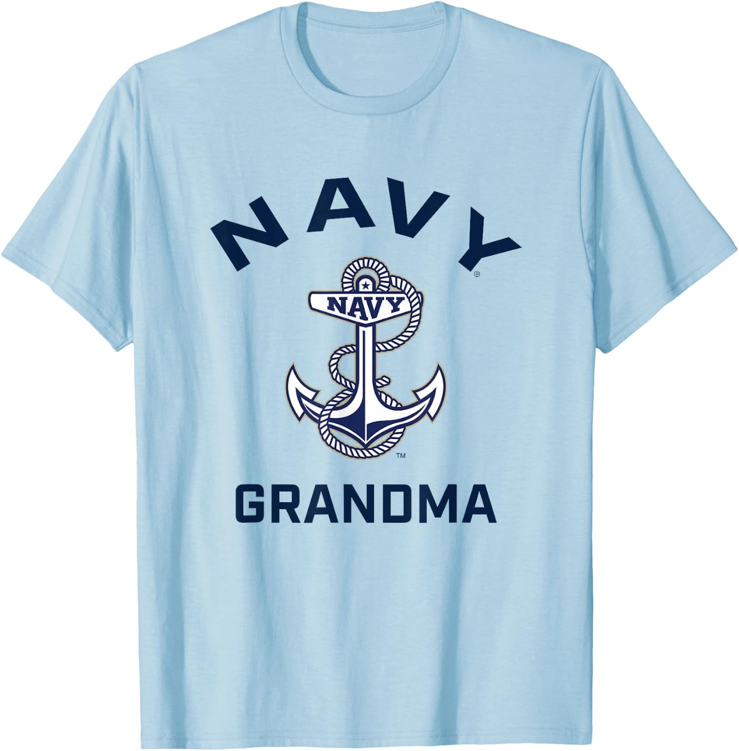 US Naval Academy Navy Midshipmen Arched Grandma T-Shirt - T-Shirt | Light Blue
