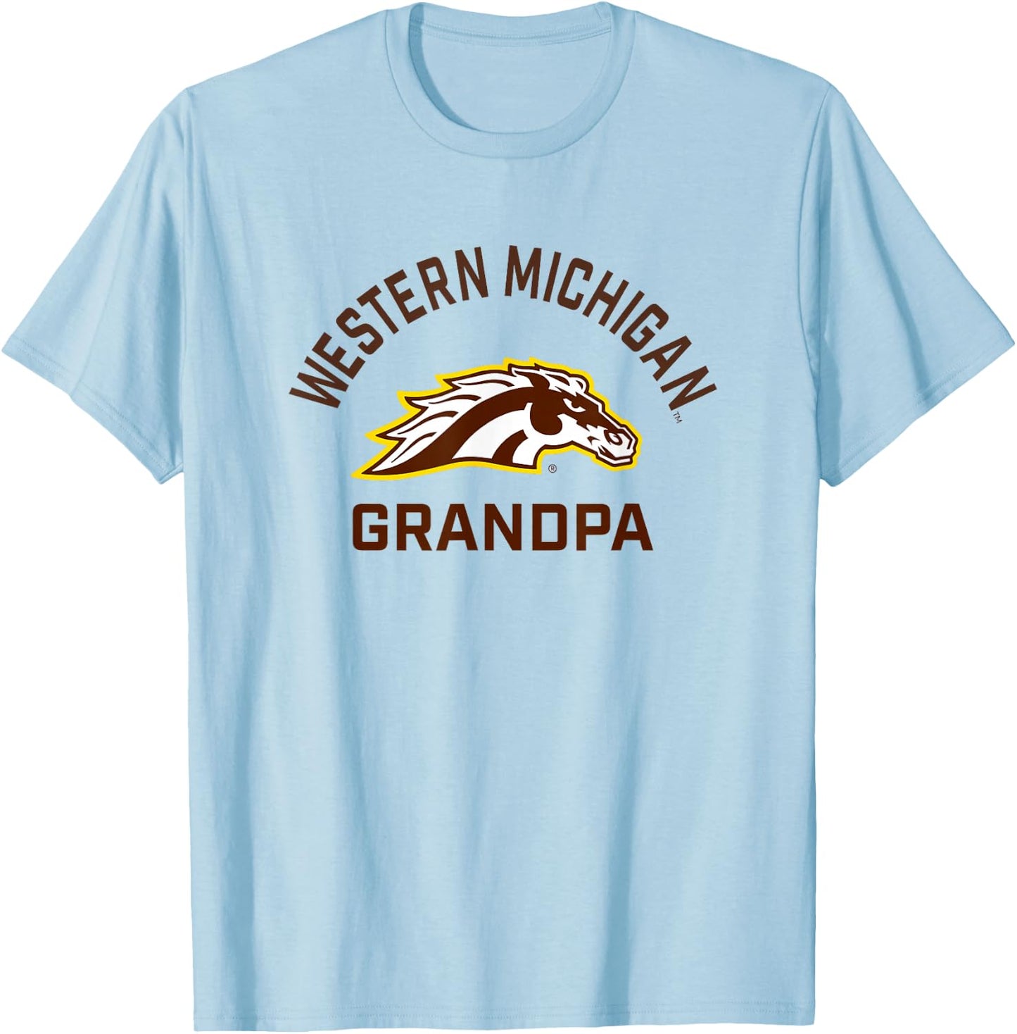 Western Michigan University Broncos Arched Grandpa T-Shirt - T-Shirt | Light Blue