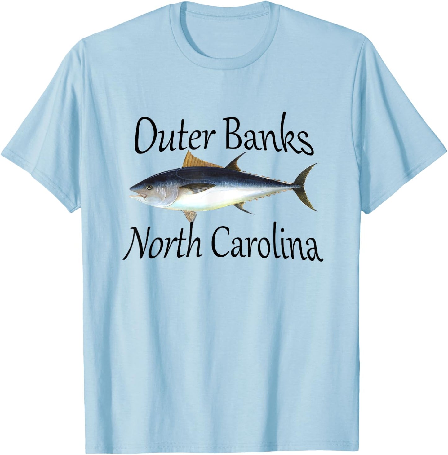 Outer Banks NC Bluefin Tuna T-Shirt - T-Shirt | Light Blue