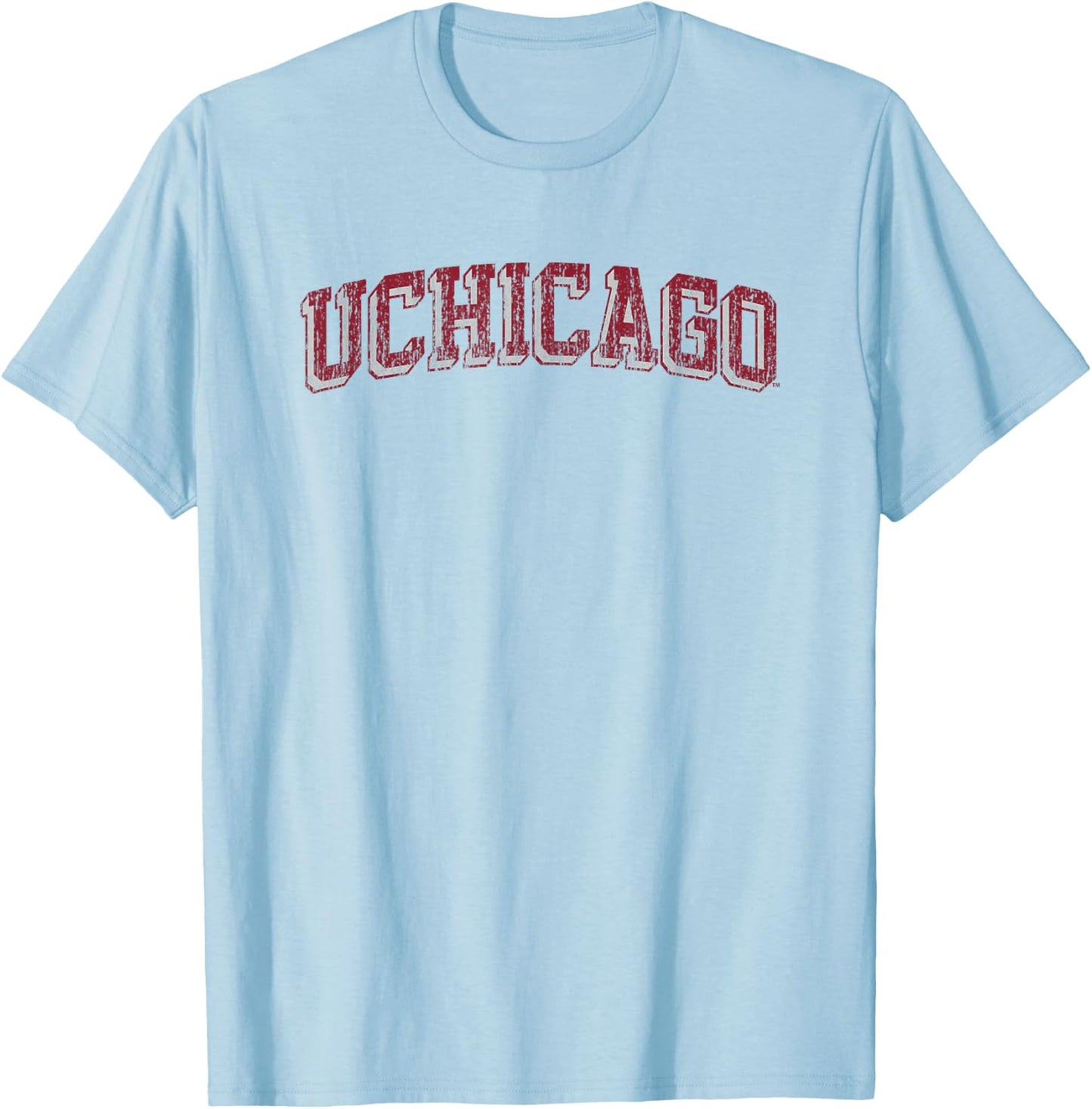 Chicago Maroons Retro Arch White Officially Licensed T-Shirt - T-Shirt | Light Blue