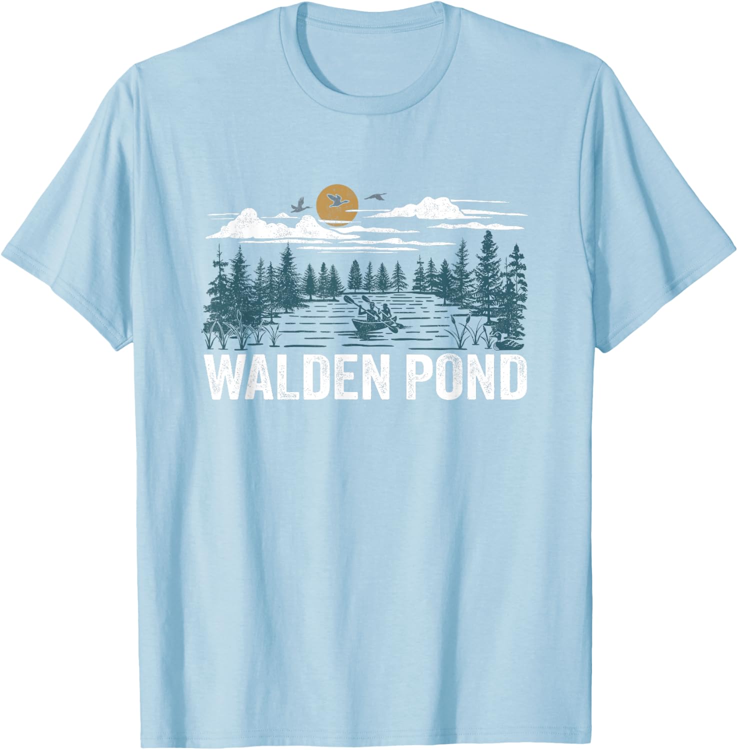 Walden Pond Massachusetts T-Shirt - T-Shirt | Light Blue