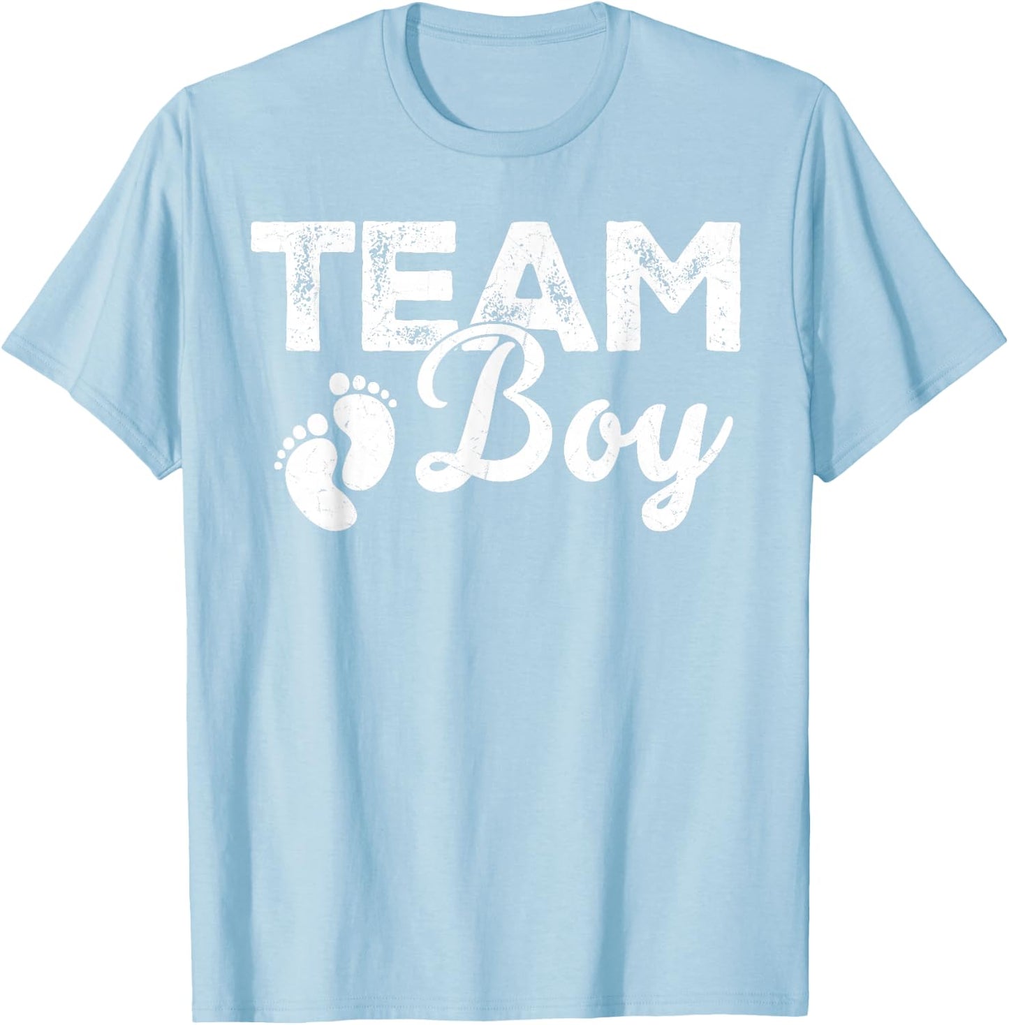 Team Boy Gender Reveal Party Team Blue Baby Announcement T-Shirt - T-Shirt | Light Blue