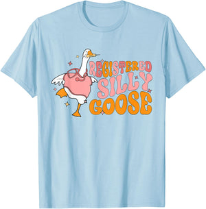 Registered Silly Goose Nurse Funny RN Nursing Student T-Shirt - T-Shirt | Light Blue