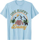 Cute One Happy Camper Birthday Decorations One Happy Daddy T-Shirt - T-Shirt | Light Blue