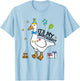 Silly Goose It's My Birthday Birthday Cake Silly Goose Retro T-Shirt - T-Shirt | Light Blue