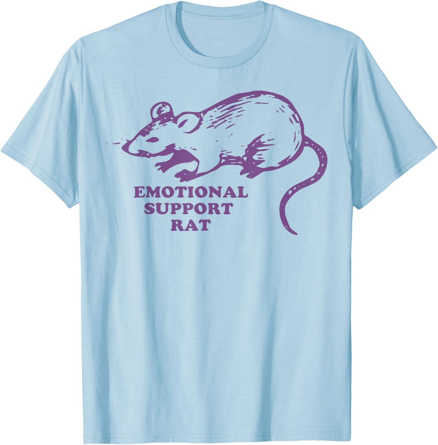 Emotional Support Rat T-Shirt - T-Shirt | Light Blue