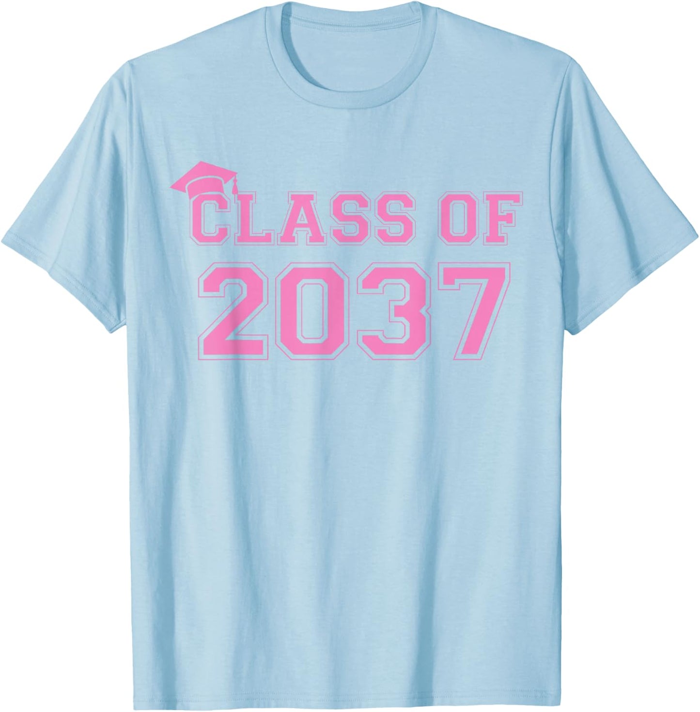 Class Of 2037 Kindergarten Back to School 2037 Graduation T-Shirt - T-Shirt | Light Blue