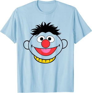 Sesame Street Ernie Full Face Halloween Costume T-Shirt - T-Shirt | Light Blue