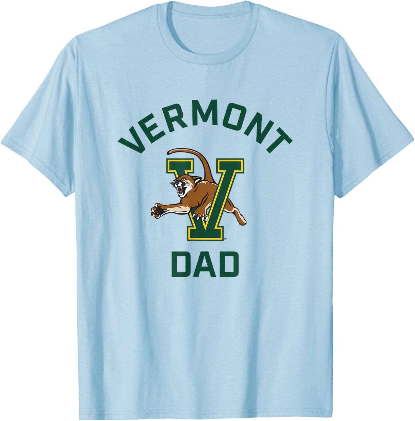 University of Vermont Catamounts Arched Dad T-Shirt - T-Shirt | Light Blue