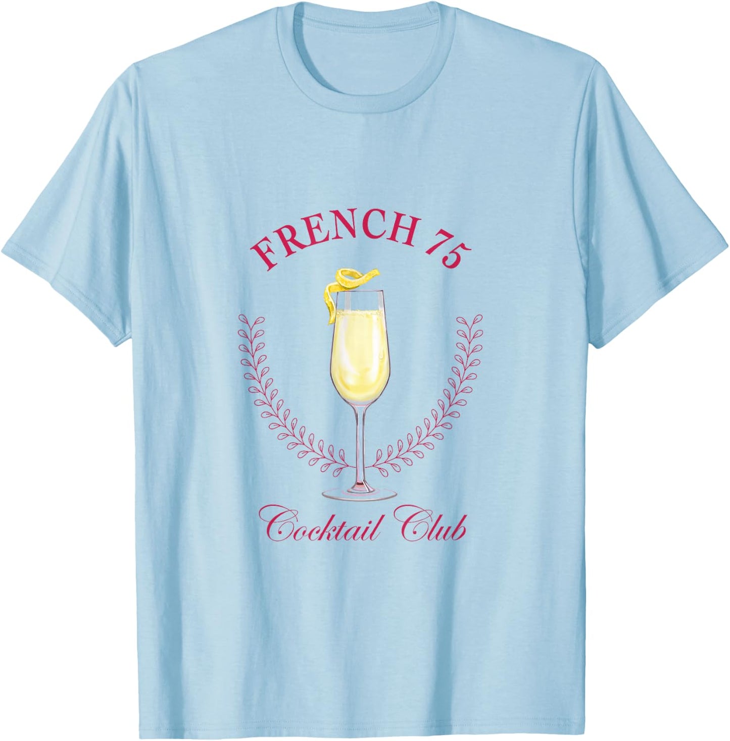 French 75 Cocktail Club T-Shirt - T-Shirt | Light Blue