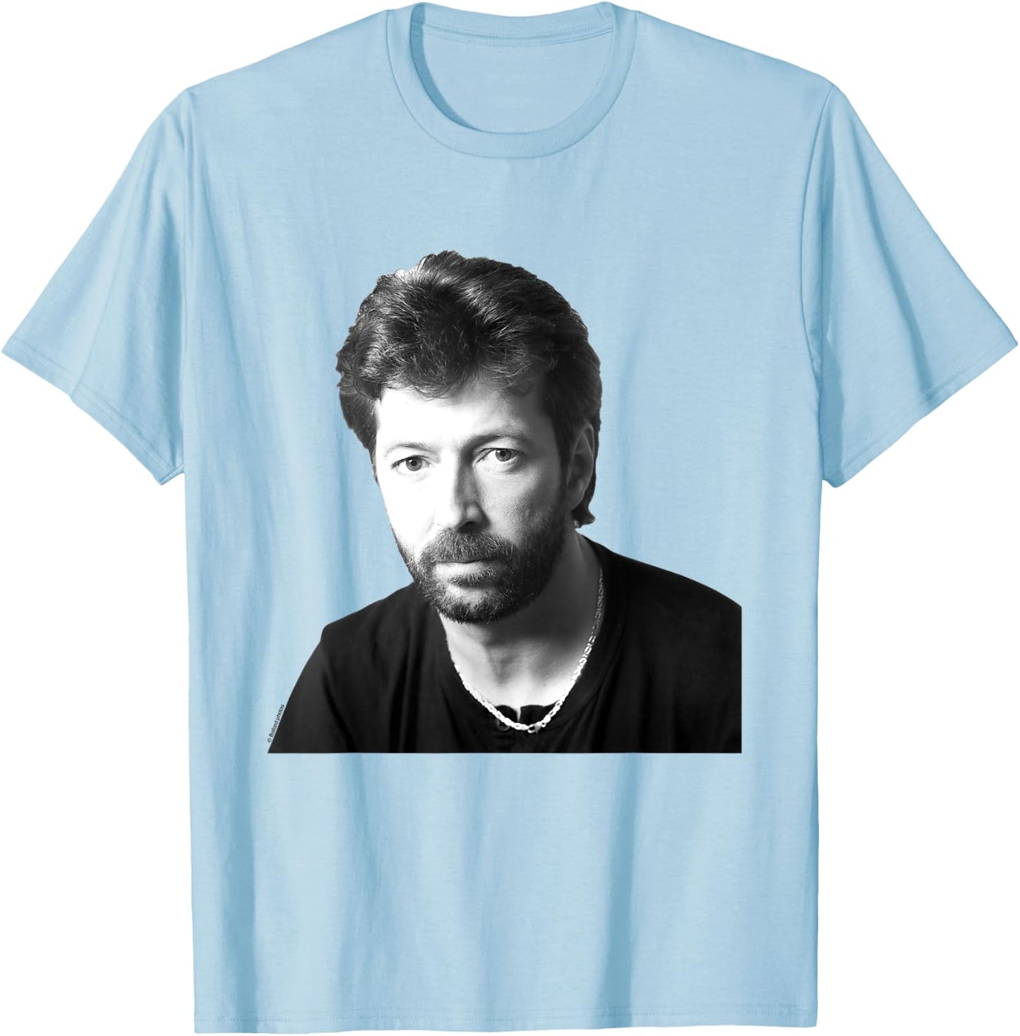 Eric Clapton Portrait 1985 By Allan Ballard T-Shirt - T-Shirt | Light Blue