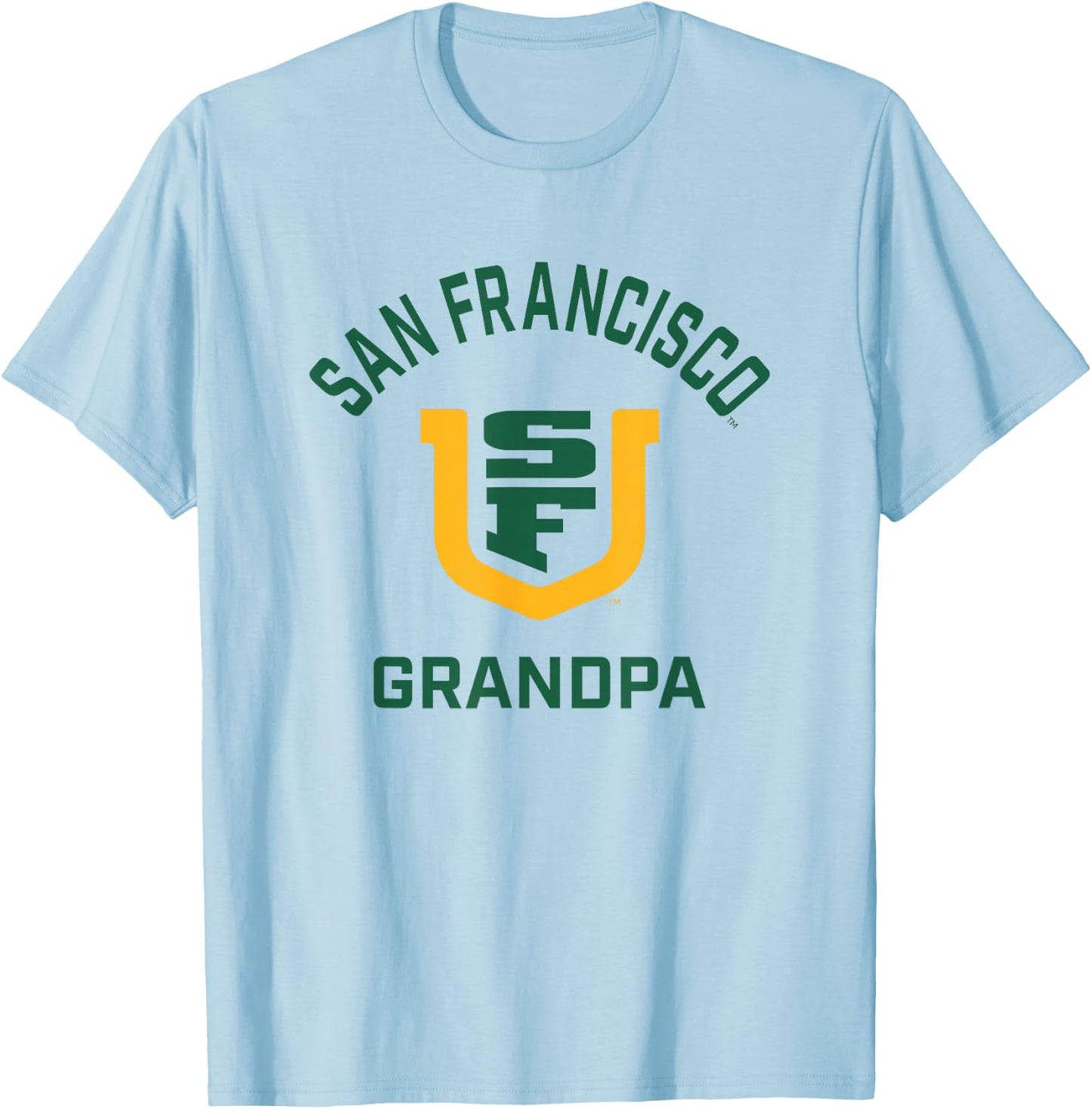 University of San Francisco USF Dons Arched Grandpa T-Shirt - T-Shirt | Light Blue