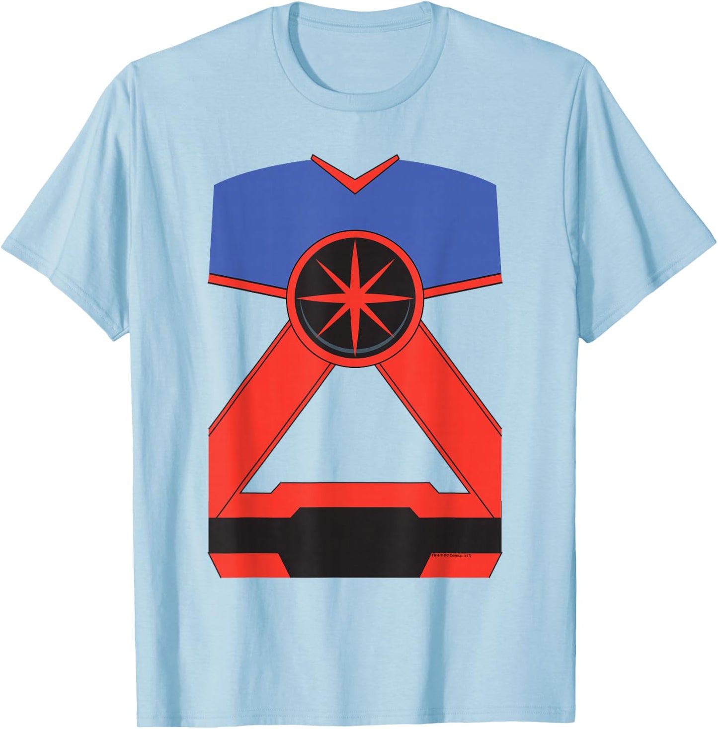Justice League Martian Manhunter Uniform Halloween Costume T-Shirt - T-Shirt | Light Blue