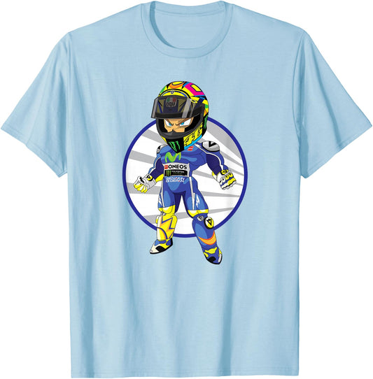 Corsa Designs Forza Vale Moto GP Motorcycle Racing T-Shirt - T-Shirt | Light Blue