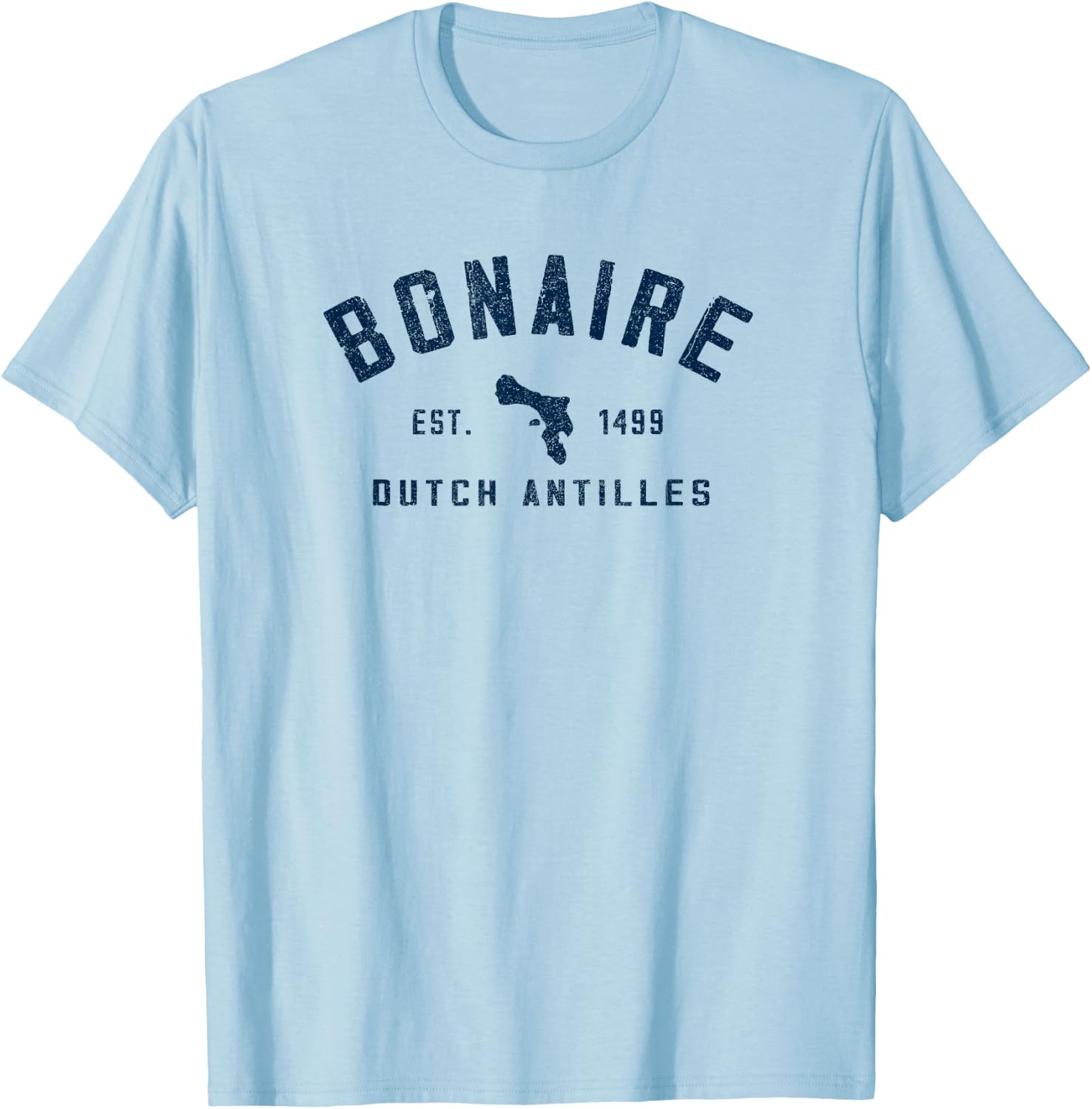 Bonaire Est 1499 Holiday Souvenir T-Shirt - T-Shirt | Light Blue