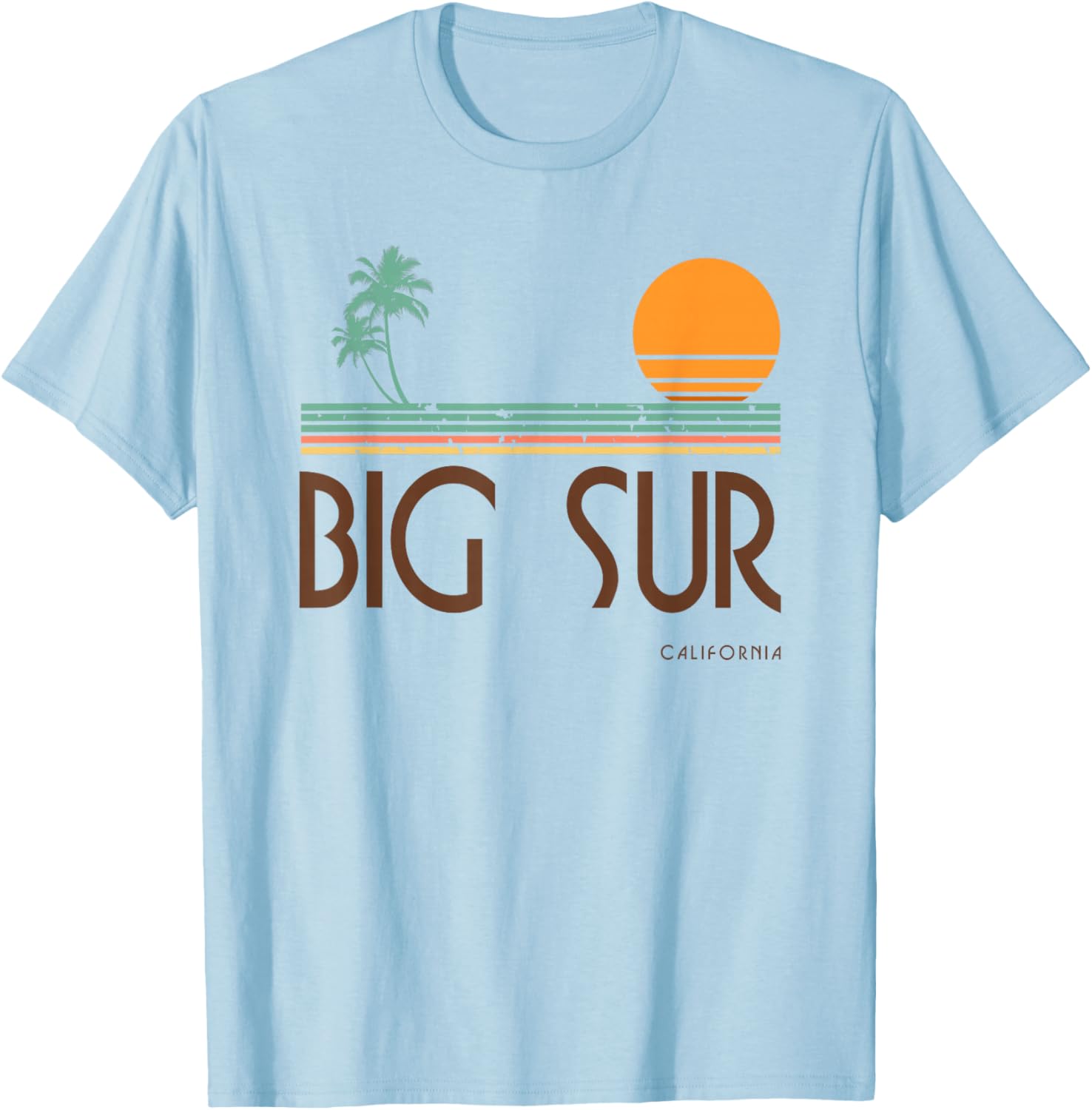 Vintage Big Sur California T-Shirt - T-Shirt | Light Blue