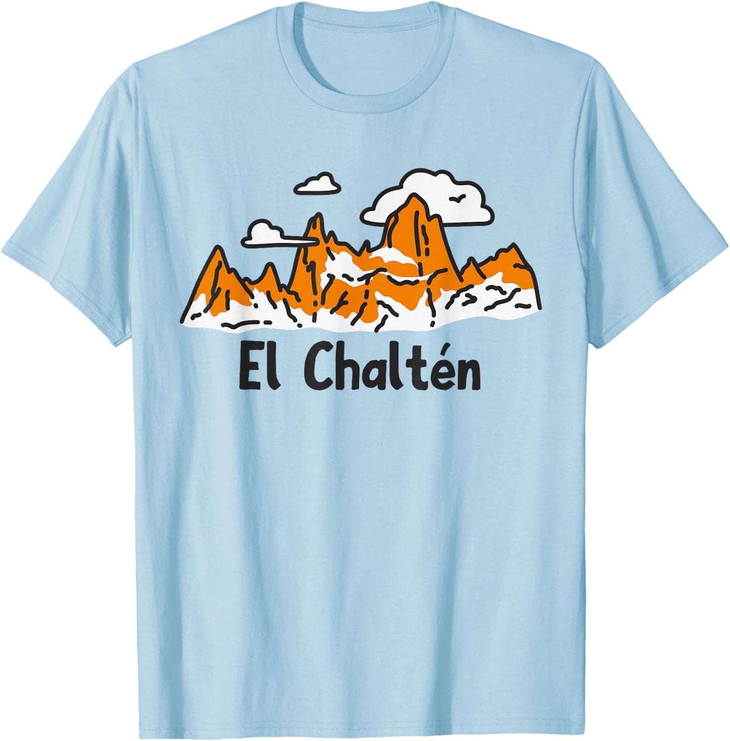 Mt. FITZ ROY Mountain Range EL CHALTEN T-Shirt - T-Shirt | Light Blue