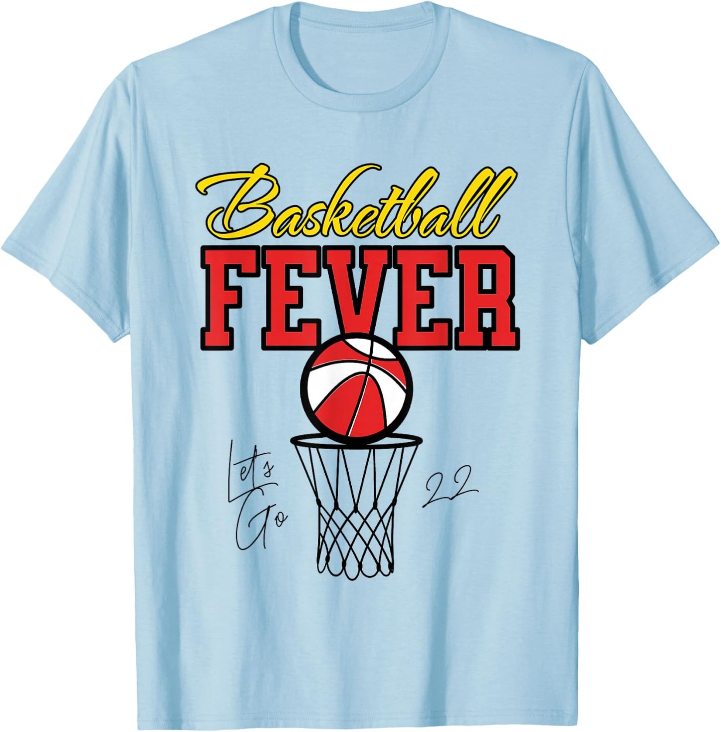 Basketball Fever Women's Basketball T-Shirt - T-Shirt | Light Blue