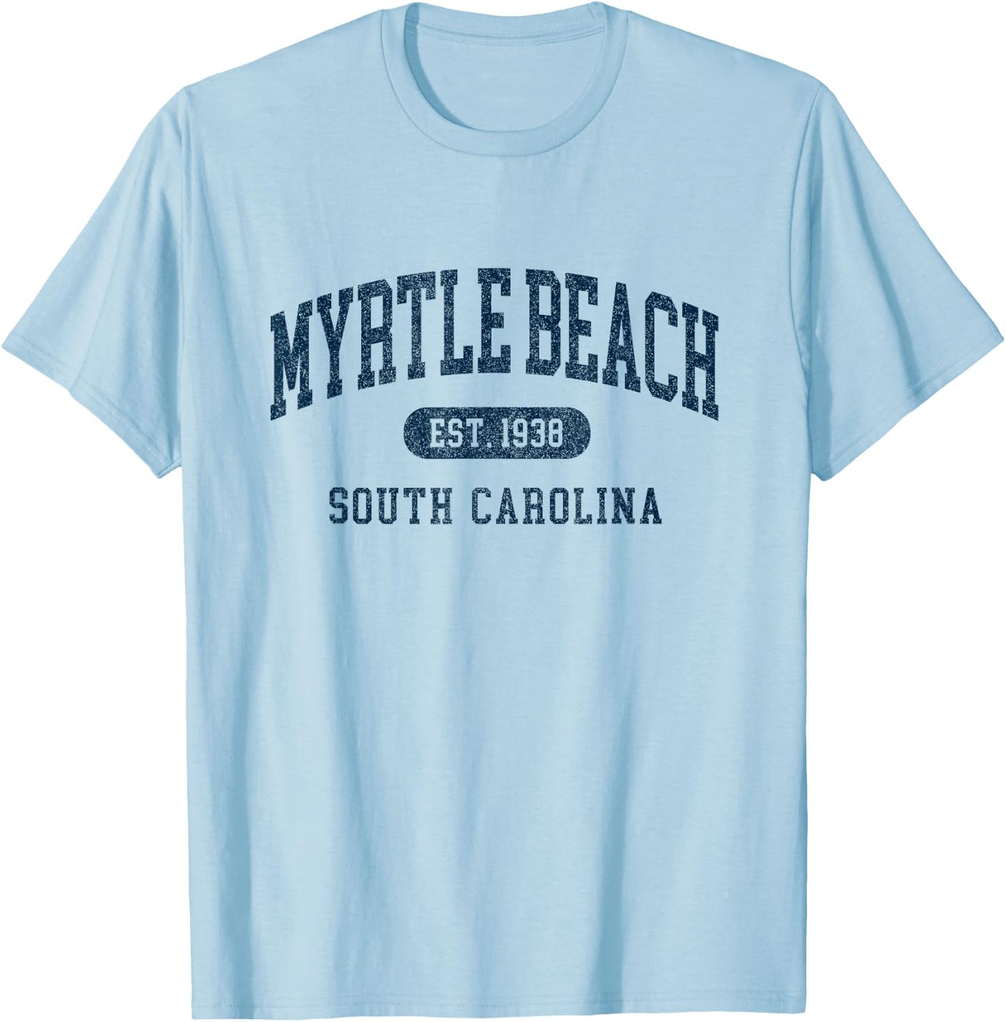 Myrtle Beach South Carolina Established Souvenir T-Shirt - T-Shirt | Light Blue
