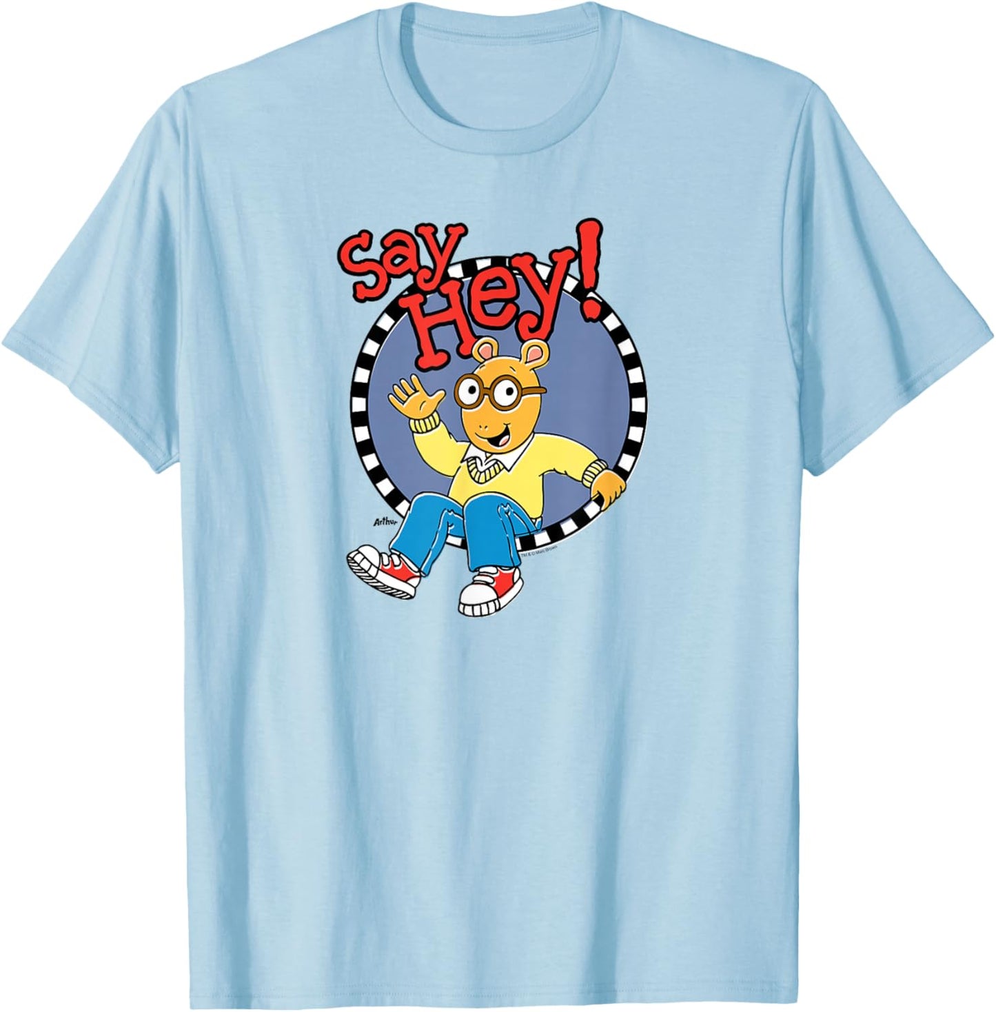 Arthur Say Hey Arthur Waving Logo T-Shirt - T-Shirt | Light Blue
