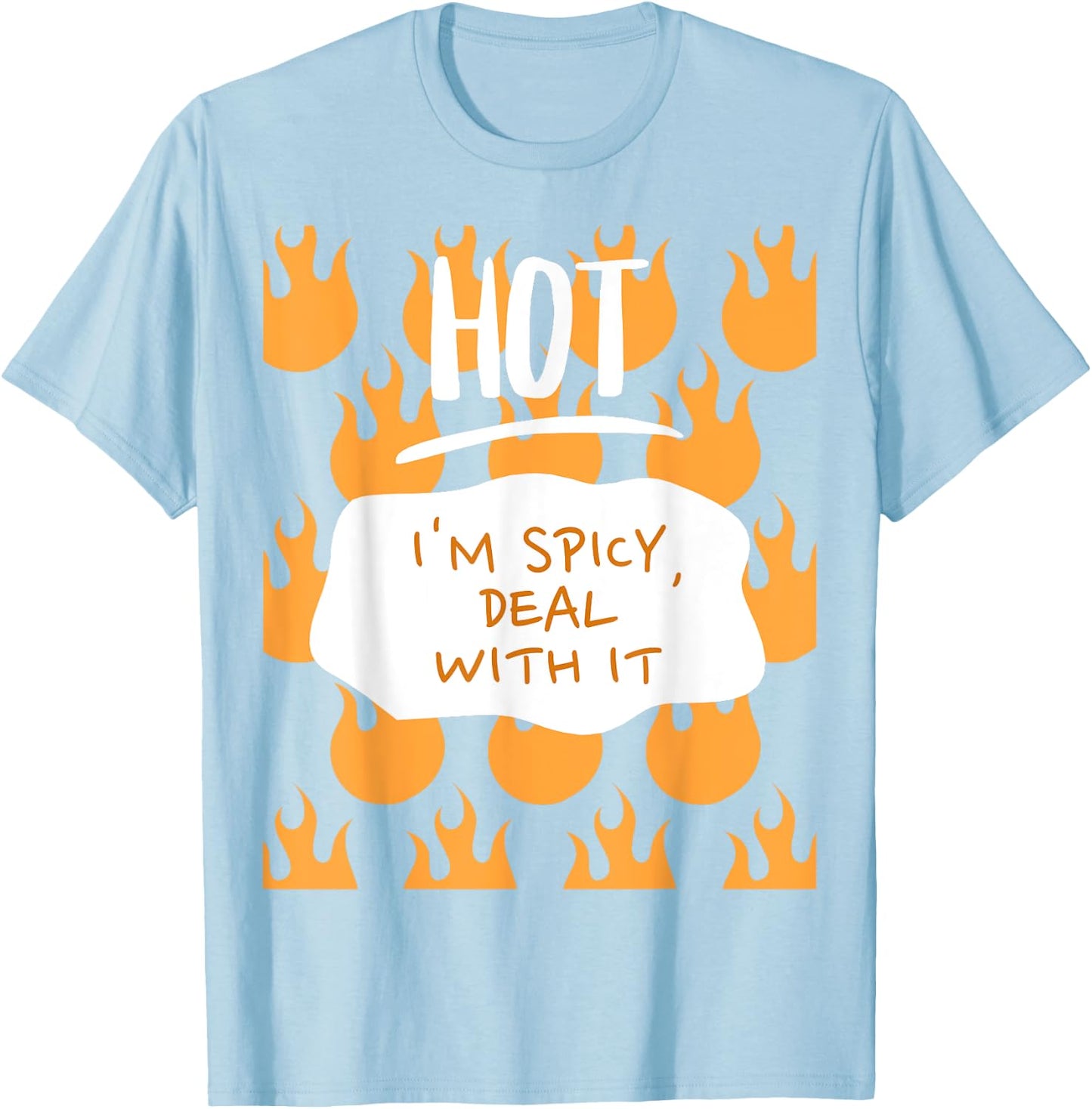 Hot Hot Sauce Packet Group Halloween Costume Matching T-Shirt - T-Shirt | Light Blue